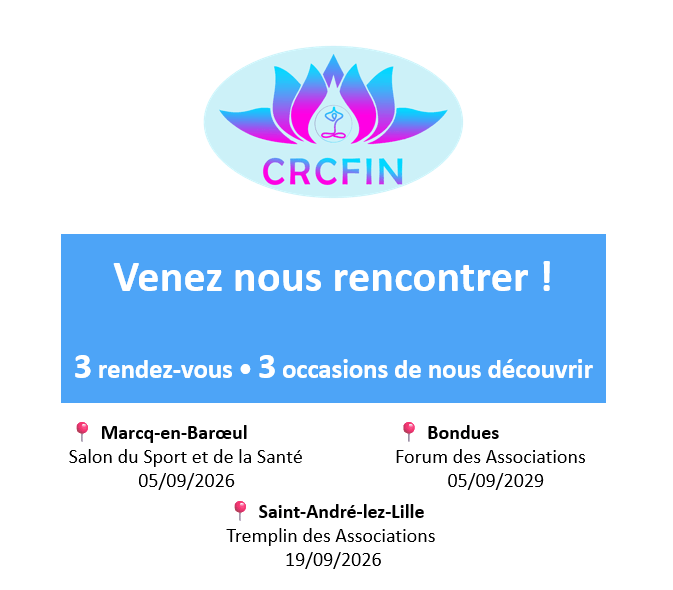 Retrouvez notre association le CRCFIN sur les salons de rentrée !
